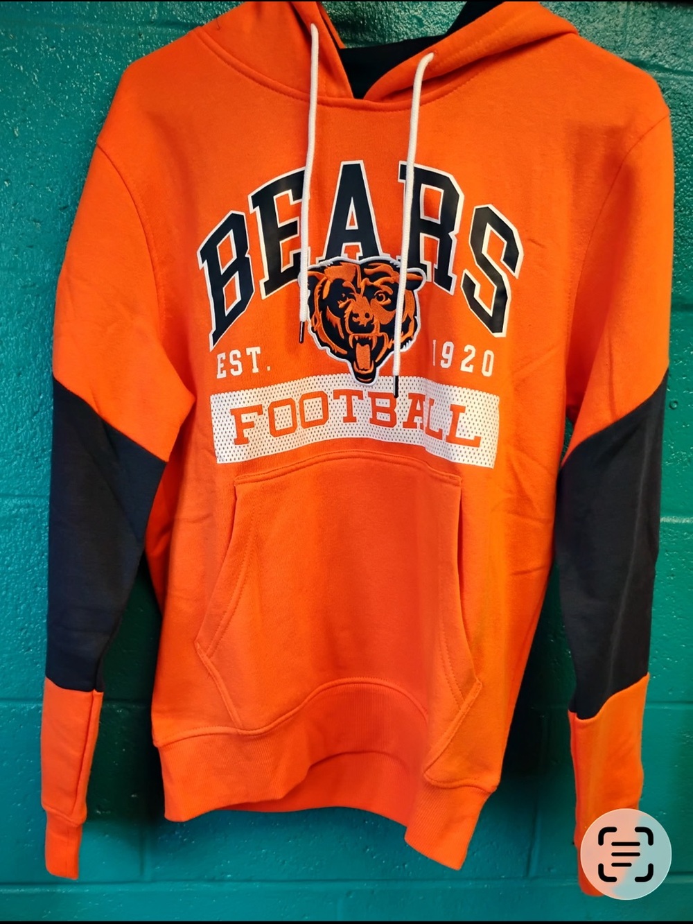 NFL Orange and Black Bears Football Pullover Hoodie